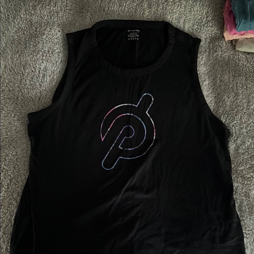 Peloton Black Sleeveless Top with Logo